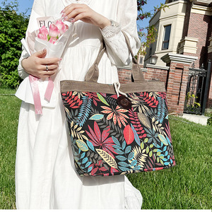 Bolsa de lona feminina, bolsa de lona barata para mulheres, sacola com bolso e zíper, nova moda, atacado, 2023 - Product Image 2
