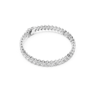 Pulsera de tenis con diamantes cultivados en laboratorio, oro, diseño contemporáneo, joyería fina, accesorio de moda. - Product Image 3