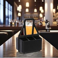 Porte-bouteille de bière en plastique Portable classique poignée porte-boisson pliable pour voyage Restaurant seaux à glace baignoires à boissons