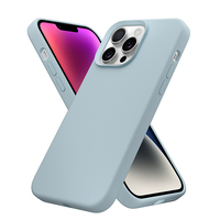 Pour iPhone15 16 pro max étui de téléphone en silicone liquide doublure en microfibre antichoc protection mince anti-rayures housse de protection
