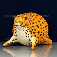 Gros ballon gonflable de panthère de dessin animé de léopard gonflable gros dessin animé gonflable d'animal pour la publicité ou la décoration ou les événements