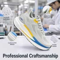 Baskets basses à bout large, respirantes, légères, avec empeigne en maille amortissante, à lacets, unisexe, chaussures de sport décontractées OEM ODM