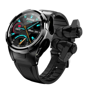 Montre connectée TWS S201 pour hommes, bracelet électronique, avec moniteur d'activité physique, bluetooth, sans fil, 2 en 1, livraison gratuite, vente en gros, 2021