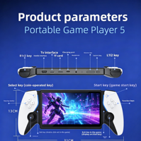 Console de jeu rétro HC800, écran 7 pouces, console de jeu portable, nouveau produit avec batterie 3000 mAh, jeux vidéo open source