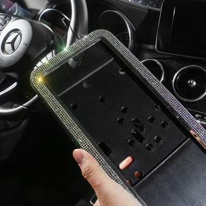 Bricolage Bling Cristal Strass Diamant Métal Acier Inoxydable Cadre Universel Européen De <span class=keywords><strong>Plaque</strong></span> <span class=keywords><strong>D</strong></span>'<span class=keywords><strong>immatriculation</strong></span> De Voiture PVC Personnalisé pour Auto Voiture - Product Image 5