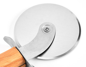 Xyj Gadgets de cuisine en acier inoxydable, manche en bois, fraises à une roue, outils de cuisson - Product Image 5