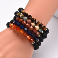Bracelet en perles de pierre naturelle, pour aromathérapie, l'anxiété, diffuseur d'huile essentielle, série MB18151, 8mm, pour hommes et femmes
