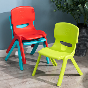 Children's Chair Plastic Stackable Kindergarten Chair With Backrest Mixed Color Polypropylene Material - Product Image 1