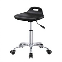 Chaise ergonomique en aluminium pour salle blanche, tabouret antistatique pour laboratoire, clinique dentaire, hôpital, atelier ESD, école