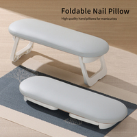 Professionnel de haute qualité personnalisé lavable en cuir PU manucure main oreiller coussin en plastique accoudoir pour ongles outils pour utilisation en Salon