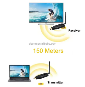 1080P 150M Không Dây <span class=keywords><strong>HDMI</strong></span> Video Transmitter Và Receiver Extender TV <span class=keywords><strong>Stick</strong></span> Hiển Thị Adapter Cho <span class=keywords><strong>PC</strong></span> Máy Ảnh Máy Tính Xách Tay Để Chiếu - Product Image 4