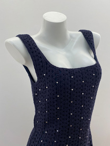 Nuevas llegadas de Bettergirl para Ramadán 2026, <span class=keywords><strong>vestido</strong></span> <span class=keywords><strong>azul</strong></span> intenso con flores y diamantes, ideal para primavera/verano. - Product Image 4