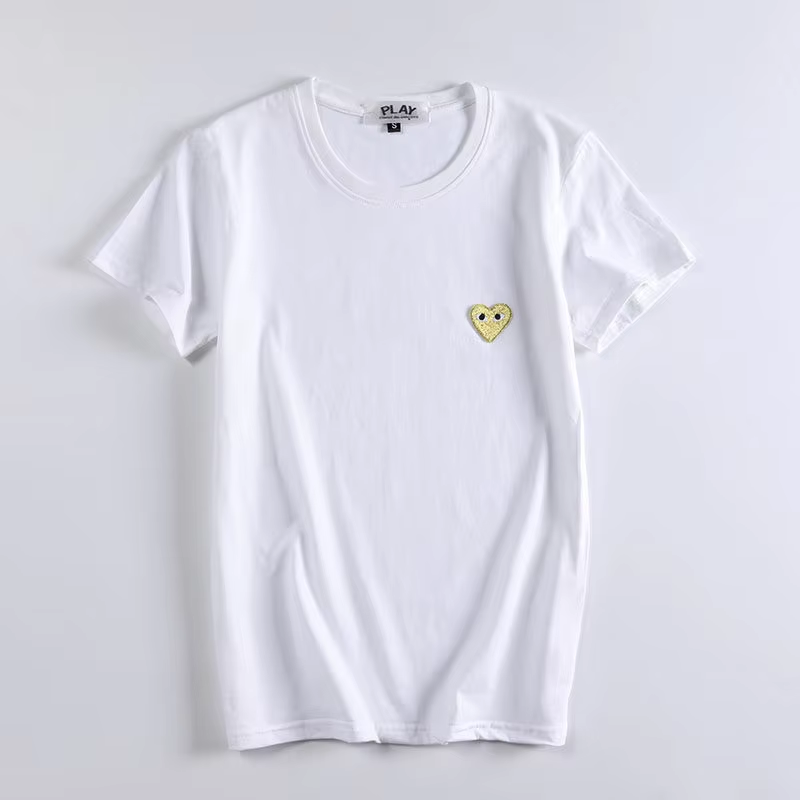 White with gold heart