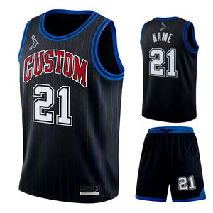 Custom LOGO Pattern Personalized Breathable Polyester <b>Vest</b> Shorts Plus Size Uniforms Set for <b>Men's</b> Basketball Jersey High - Product Image 1