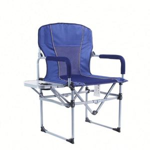 Chaise de camping et de plage pliante multifonctionnelle moderne pour l'extérieur, nouvelle chaise de directeur compacte et portable en métal pour le jardin et la pêche - Product Image 2