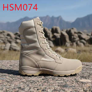 รองเท้าบูทเดินป่า ZYF, Gobi Hiking สี<span class=keywords><strong>ดำ</strong></span>/ทราย รุ่น Marching Boots พร้อมซิปด้านข้าง พื้นรองเท้าทนแรงกระแทกเป็นพิเศษ รองเท้าบูททางยุทธวิธีสำหรับกิจกรรมกลางแจ้ง HSM074 - Product Image 3