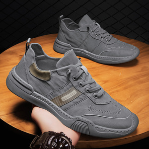 Chaussures d'été 2025 pour hommes – Baskets décontractées élégantes à lacets, résistantes à l'usure, semelle souple, couleur unie, antidérapantes, pour le sport - Product Image 1