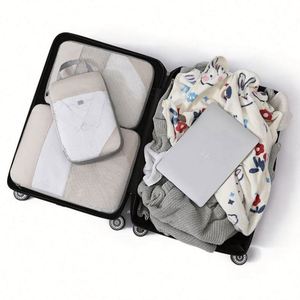 Nouvel ensemble de 4 sacs de compression de voyage grande capacité pour voyages d'affaires, sacs de rangement étanches - Product Image 2