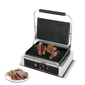 Grille-pain électrique professionnel en acier inoxydable 220V antiadhésif à tête unique <span class=keywords><strong>pour</strong></span> <span class=keywords><strong>panini</strong></span> et hamburgers – Excellent rapport qualité-prix - Product Image 2