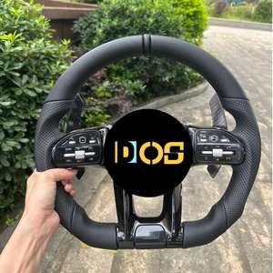 Volant en fibre de carbone personnalisé avec LED pour Mercedes-Benz 2015-2021 W205 C300 E260 E300 S400 G350 GLA <span class=keywords><strong>43</strong></span> GT <span class=keywords><strong>AMG</strong></span> GLB <span class=keywords><strong>GLC</strong></span> SL - Product Image 5