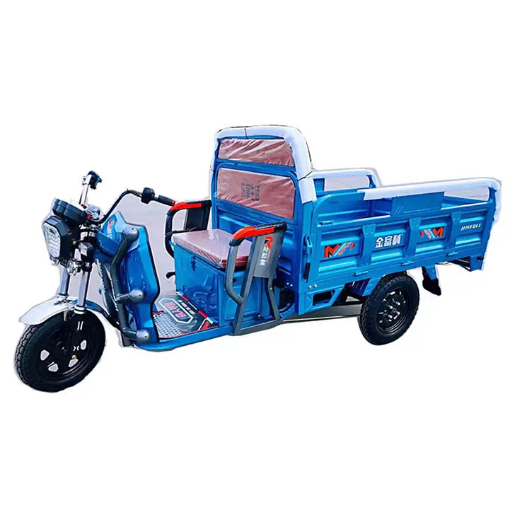 Заводская поставка, 600 кг, 1000 Вт, Электрический трехколесный велосипед для перевозки грузов, Электрический грузовой трехколесный велосипед