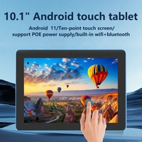 Tablette Android 10,1 pouces avec barre lumineuse LED RGB, montage mural, PoE en option, 4G, NFC, affichage numérique pour salle de réunion, magasin de détail