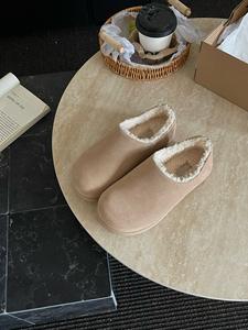 2026 New Arrivals Plus-Size Wool <b>Boots</b> Women's Winter Flat Low Velvet Warm <b>Slippers</b> Genuine Leather Lining Cowhide Leopard Print - Product Image 4