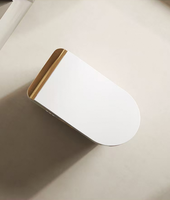 WC intelligent haut de gamme, blanc et or, avec télécommande, capteur de pied automatique, chasse d'eau double, monobloc, de luxe