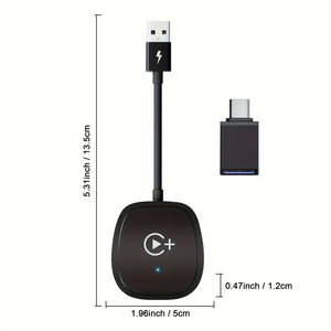 Adaptador USB Portátil para CarPlay Compatible con Netflix, YouTube, TikTok, Apple CarPlay Dongle, Android Auto Dongle Inalámbrico - Product Image 2