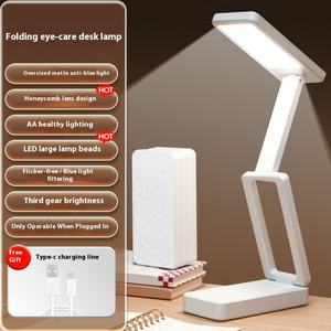 Lámpara LED Plegable Pequeña con Reloj y Clip para Lectura, Recargable, para Dormitorio, Oficina o Estudiantes - Product Image 6