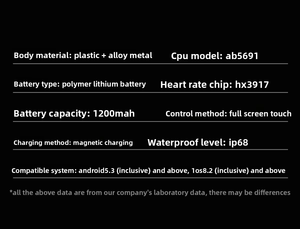 HT46 Smart Watch with 2.01inch Display 1200mAh <b>Battery</b> Compass Activity TrackerSports Smartwatch IP68 Waterproof 1200mAh <b>Battery</b> - Product Image 6