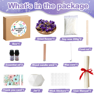 <span class=keywords><strong>Kit</strong></span> Complet de Fabrication de Bougies en Soja DIY avec Cire de Soja Naturelle, Mèches et Huiles Parfumées Idéal <span class=keywords><strong>pour</strong></span> Bougies Scented - Product Image 4