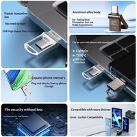 Clé USB Type C, clé mémoire, clé USB 3.0 OTG Type-C, clé USB en métal avec logo, mini 128 Mo-128 Go