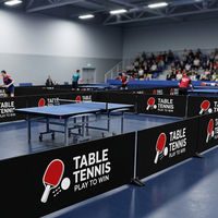 Barrières de tennis de table réglables en ABS personnalisées, légères et écologiques, pour la protection des terrains professionnels de compétition et d'entraînement de ping-pong