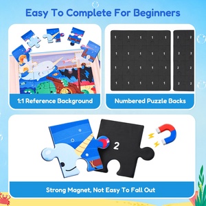 Puzzle Magnetico per Bambini 3-5 Anni, 60 Pezzi, Libro Puzzle con Animali Marini e Base Pieghevole, Regalo di Compleanno e Natale, Giocattolo Silenzioso da Viaggio - Product Image 3