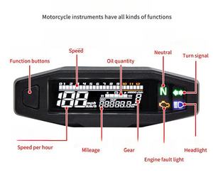 Instrument électronique LCD haute définition pour moto avec compteur de vitesse, tachymètre et jauge de carburant pour motos - Product Image 5