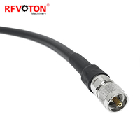 Câble coaxial UHF mâle vers N mâle à angle droit avec câble coaxial super flexible 1/2