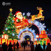 Décoration de renne rougeoyante faite à la main de qualité supérieure-Lanterne de renne LED pour décoration extérieure de Noël e