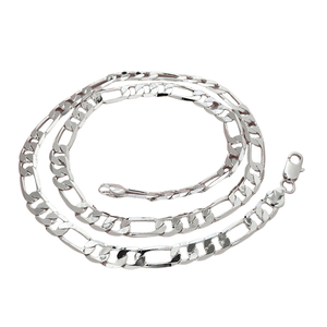 幅4MM/6MM/8MMの真鍮製フィガロチェーンネックレス、女性男性向けギフトジュエリー - Product Image 5