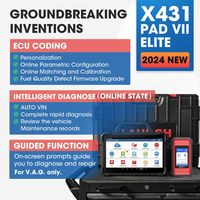 LAUNCH X431 PAD VII Elite 2024 J2534 Herramienta de reprogramación Mapa de Topología inteligente Escáner de diagnóstico bidireccional