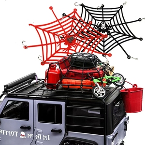 Quy mô 1/10 điều khiển vô tuyến SCX10 mô hình đồ chơi xe leo núi với mô phỏng trang trí mái Mạng Nhện hành lý lưới D90 vật liệu kim loại - Product Image 6