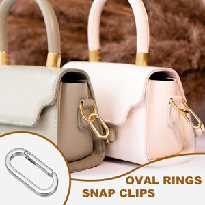 Oval <b>Spring</b> Ring <b>Clips</b> Zinc Alloy Snap Hooks O Ring Purse Hardware Replacement For Backpack Wallet Keys Bag Strap - Product Image 6