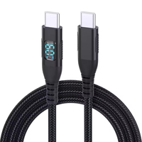 Écran LED de TYPE C à TYPE C 60W 480Mbps Accessoires pour téléphones portables Câble de données USB C en nylon tressé à chargement rapide pour Iphone 15 16