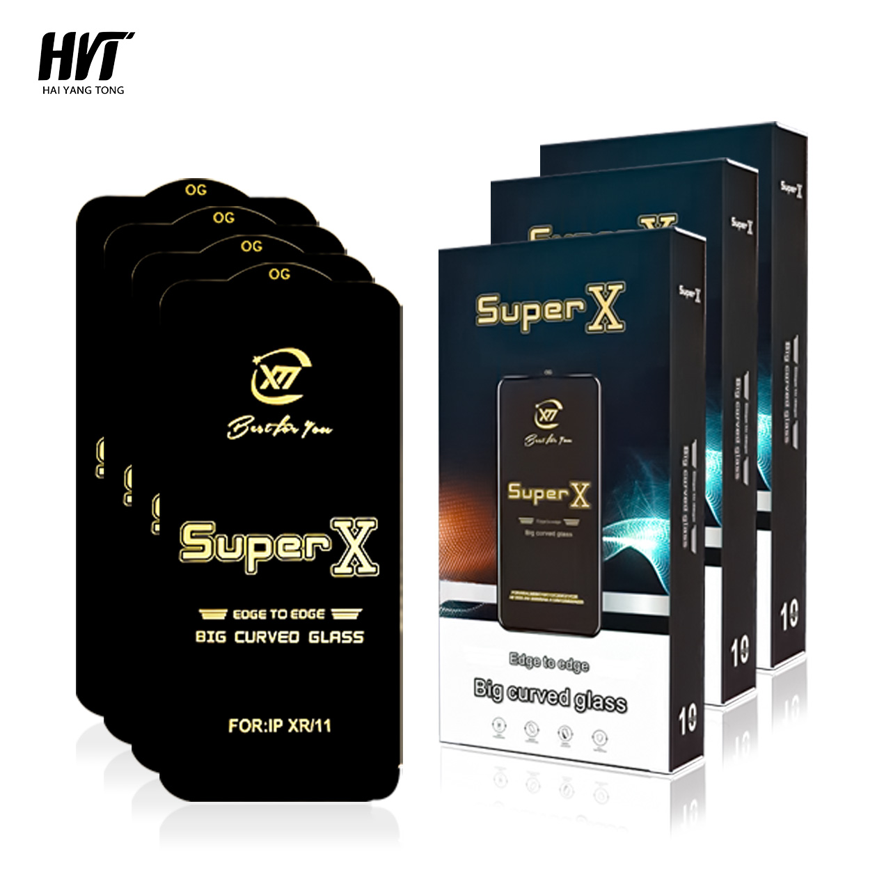 New Super X Quality Phone Glass Screen Protector Wholesale With Packaging For Iphone Series
