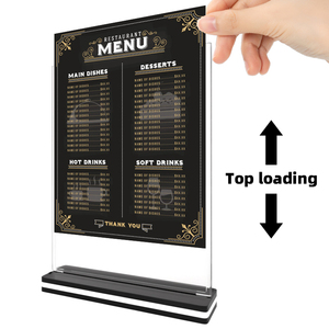 Double Side A4 Bảng menu hàng đầu thẻ hiển thị nhựa AD giữ dấu hiệu Pop chủ K-6029 - Product Image 3