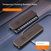 Plaque de stationnement temporaire pour voiture en métal, support de téléphone haut de gamme avec numéros de contact, modèle Y8, amovible