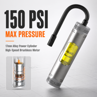 Gonfleur de pneus de voiture 150 PSI, compresseur d'air, accessoires pour vélo, accessoires pour bicyclettes, mini pompe LED