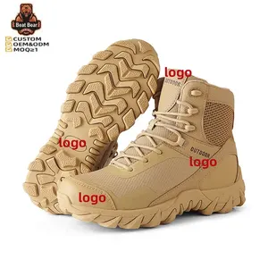 Custom Breathable Popular Vintage Boots Outdoor Anti Slip Hiking Shoes For Men Trekking Climbing Hunting Comfortable