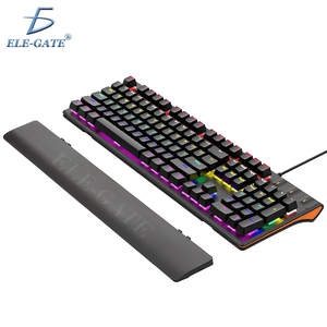 Teclado mecánico ELE-GATE RGB de tamaño completo con retroiluminación y reposamuñecas extraíble - Product Image 1