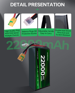 Paquete de Baterías del Fabricante 3.7V 6S 22.2V 8S 29.6V 16000mAh 10000mAh 18000mAh para Pulverizador Agrícola con XT30 XT60 10000mAh-6S Lipo - Product Image 6